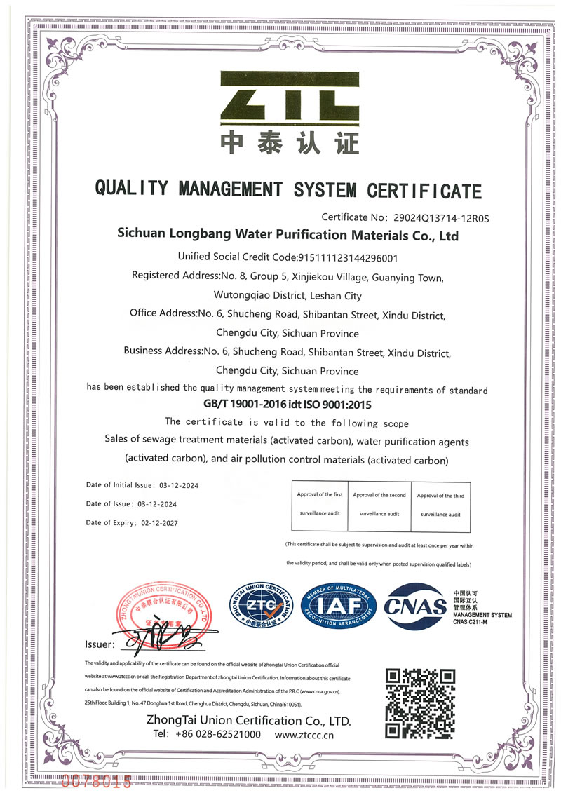 四川瀧邦-ISO9001-證書-英文
