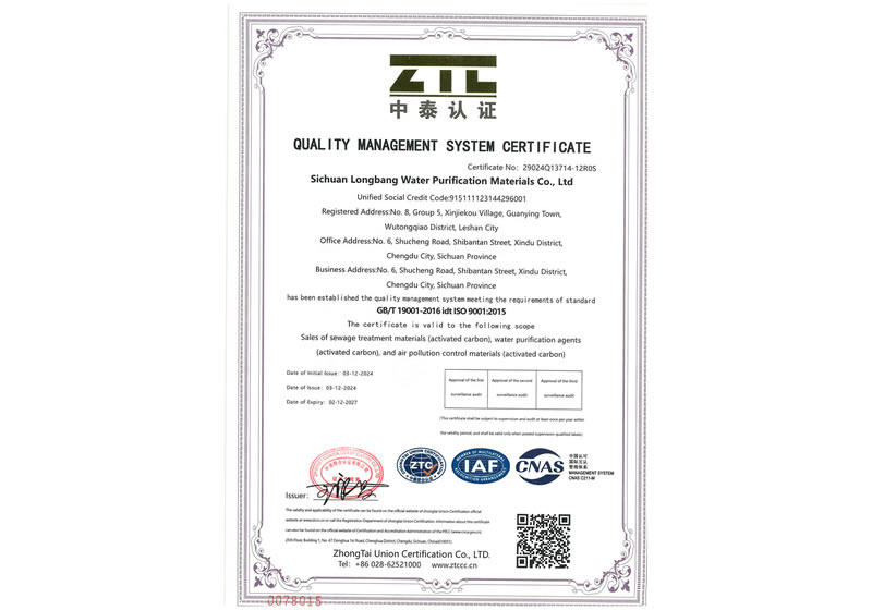 四川瀧邦-ISO9001-證書(shū)-英文